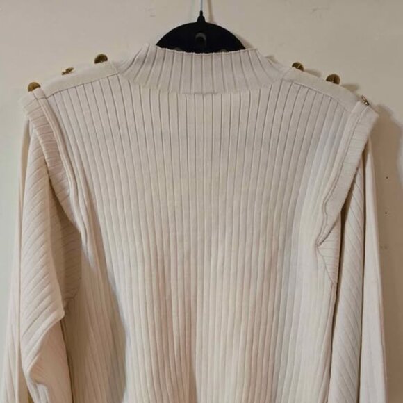 🆕NWT City Chic Cream Tunic Sweater Size Medium Long Sleeves - Picture 10 of 11